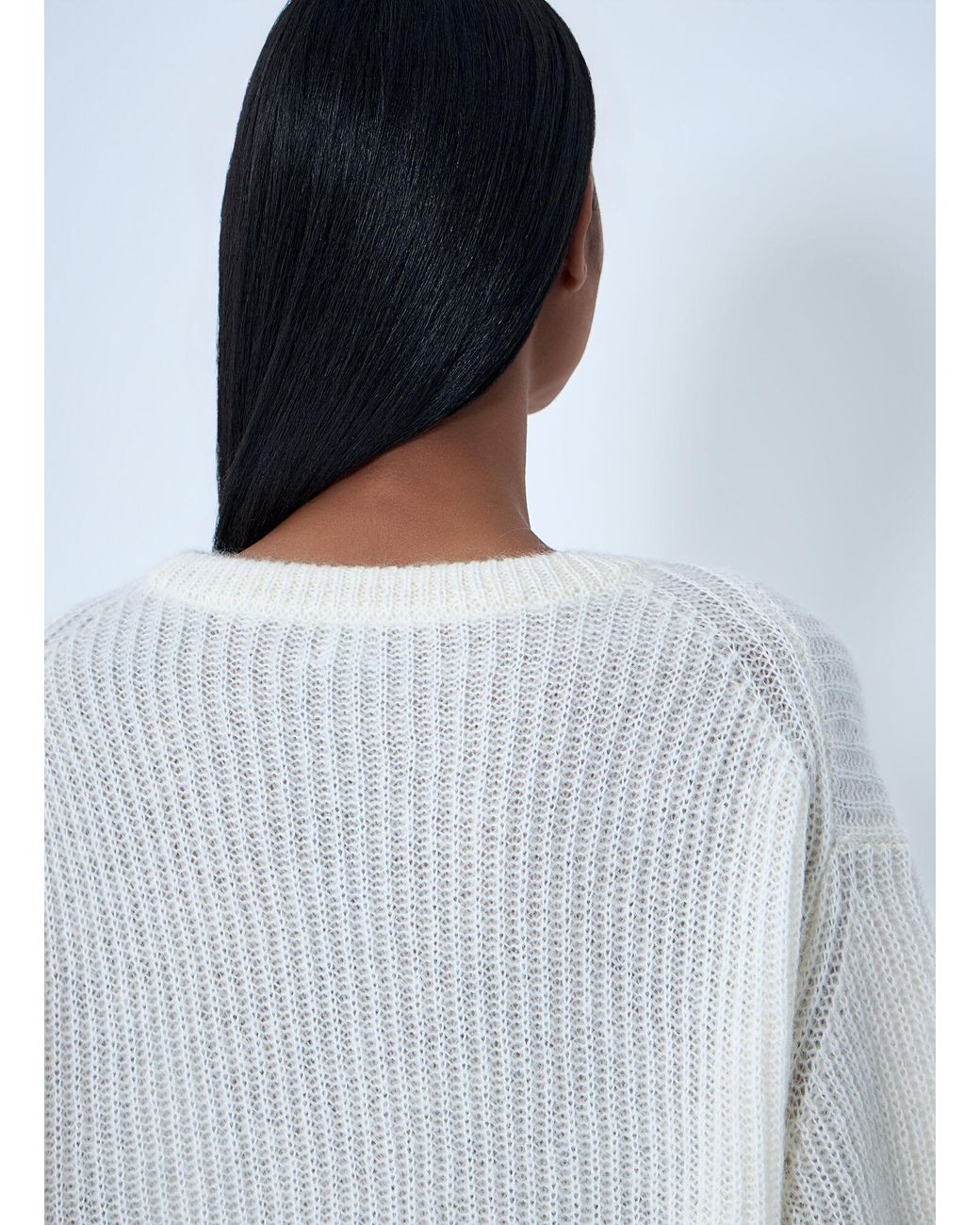 Totême  White Mohair-Blend Sweater