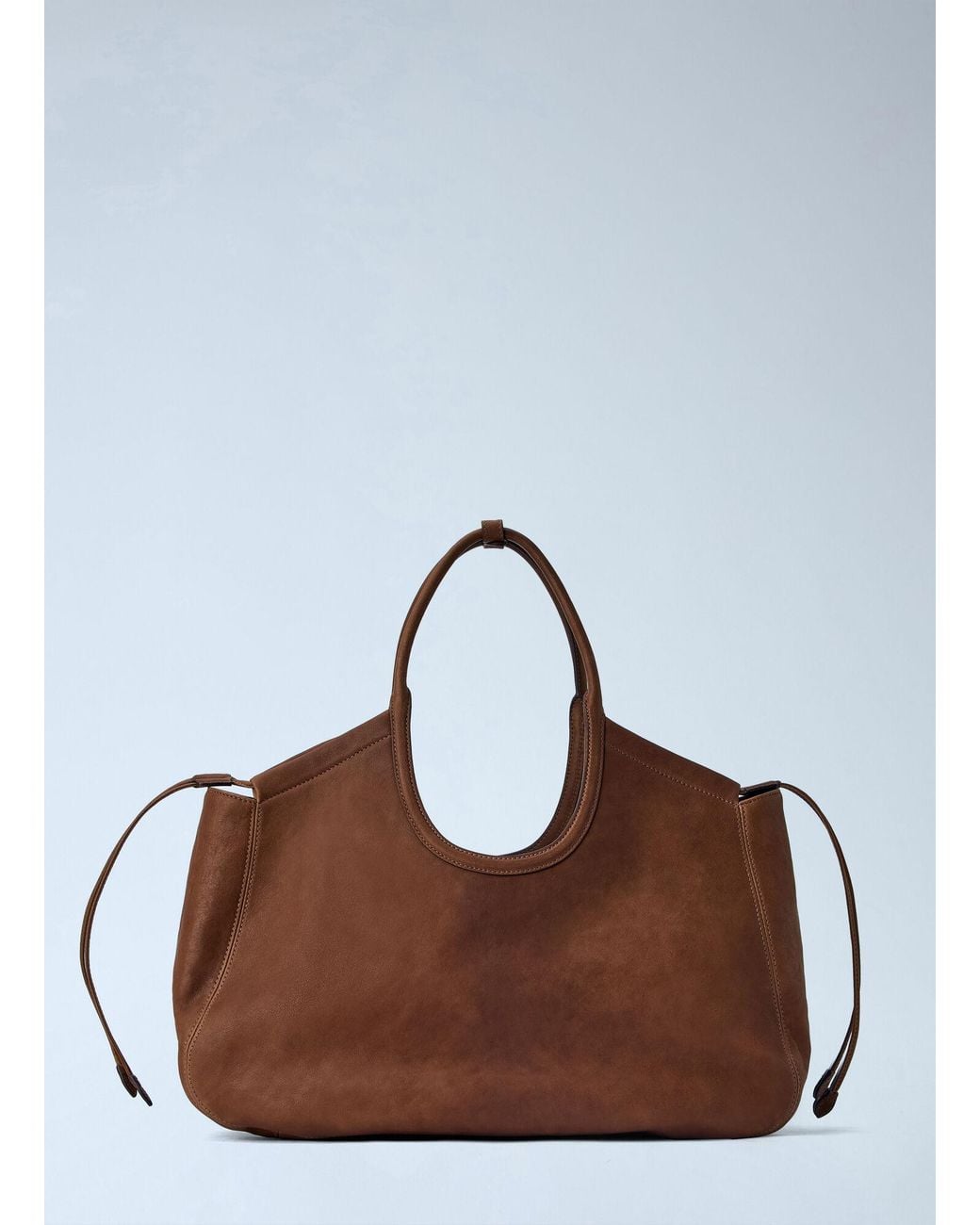 Miu Miu Brown Ivy Nappa Leather Shopping Bag