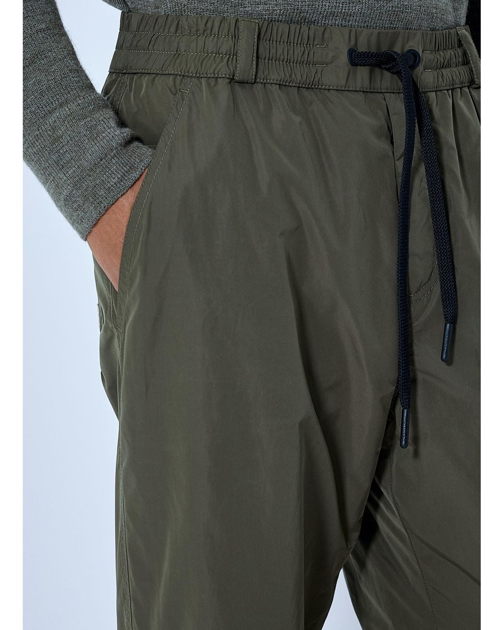 Moncler Green Technical Drawstring Jogger Pants for men