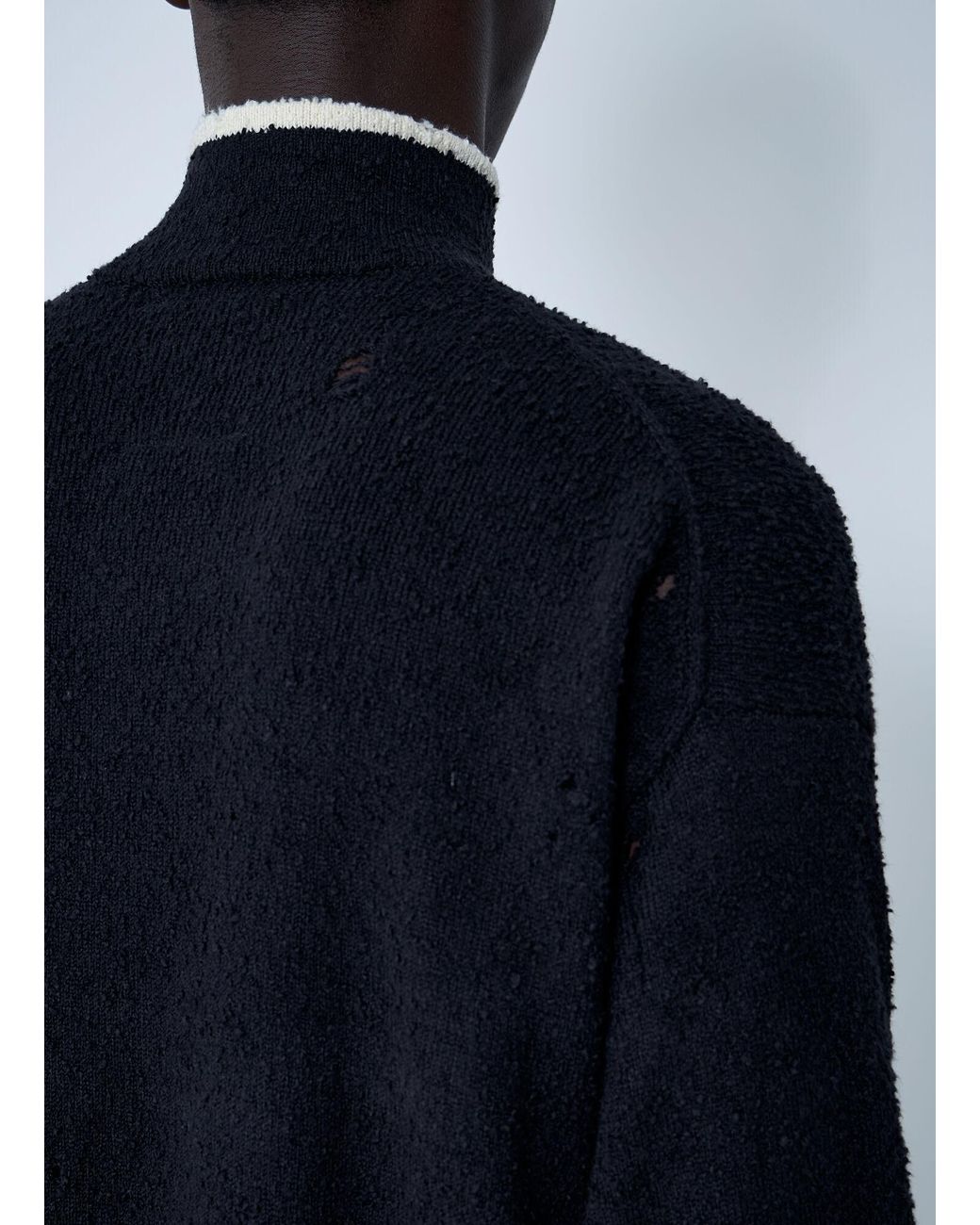 Maison Mihara Yasuhiro Blue Distressed Sweater for men