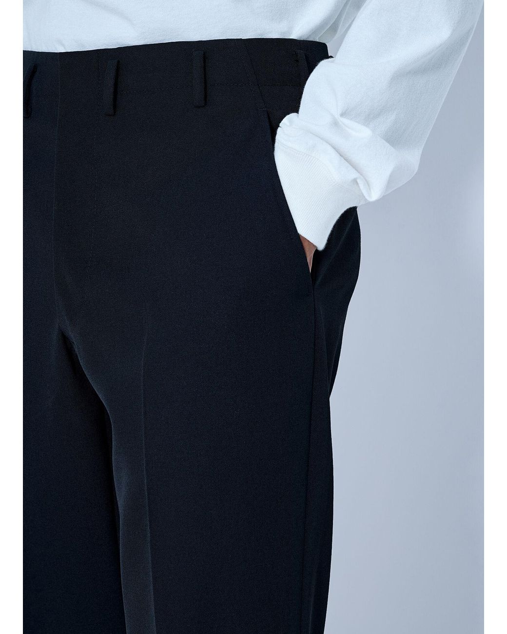 Prada Blue Tailored Wool Trousers for men