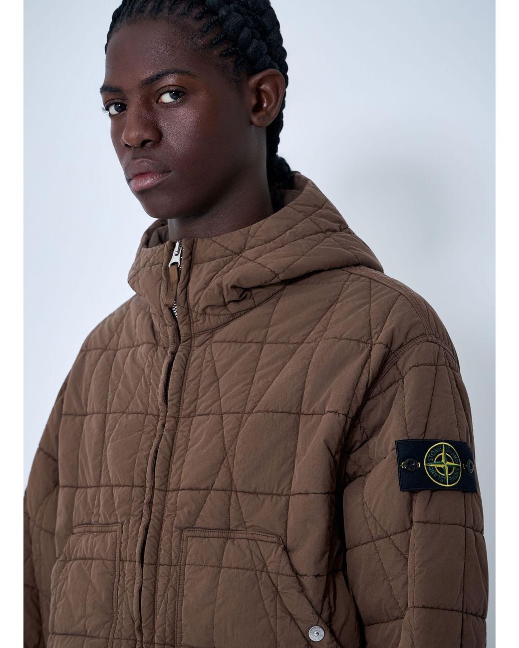 Stone Island Brown Winter Jackets for men