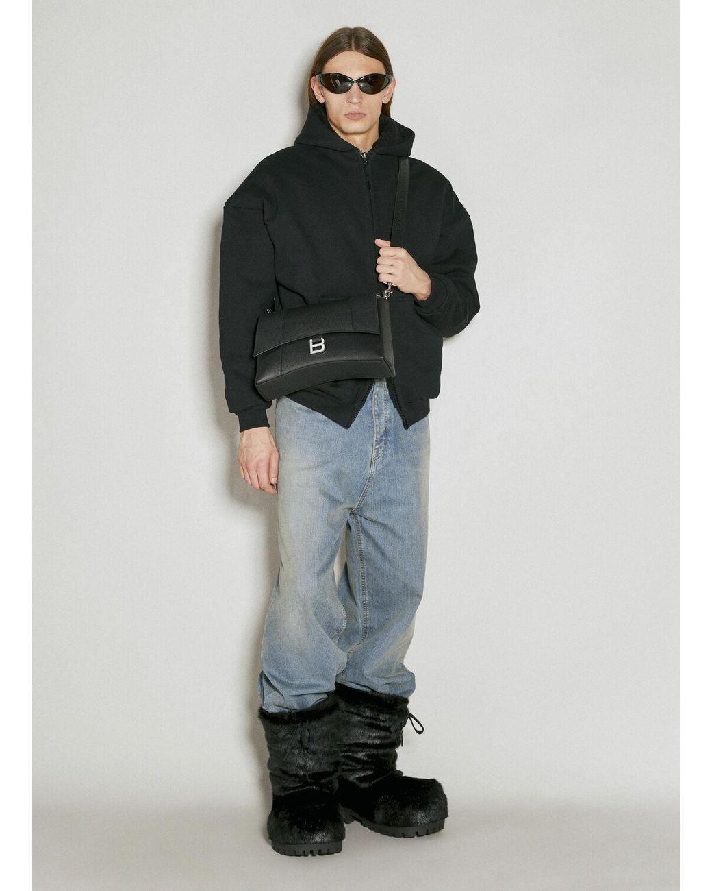 Balenciaga Downtown Messenger Bag in Gray for Men | Lyst