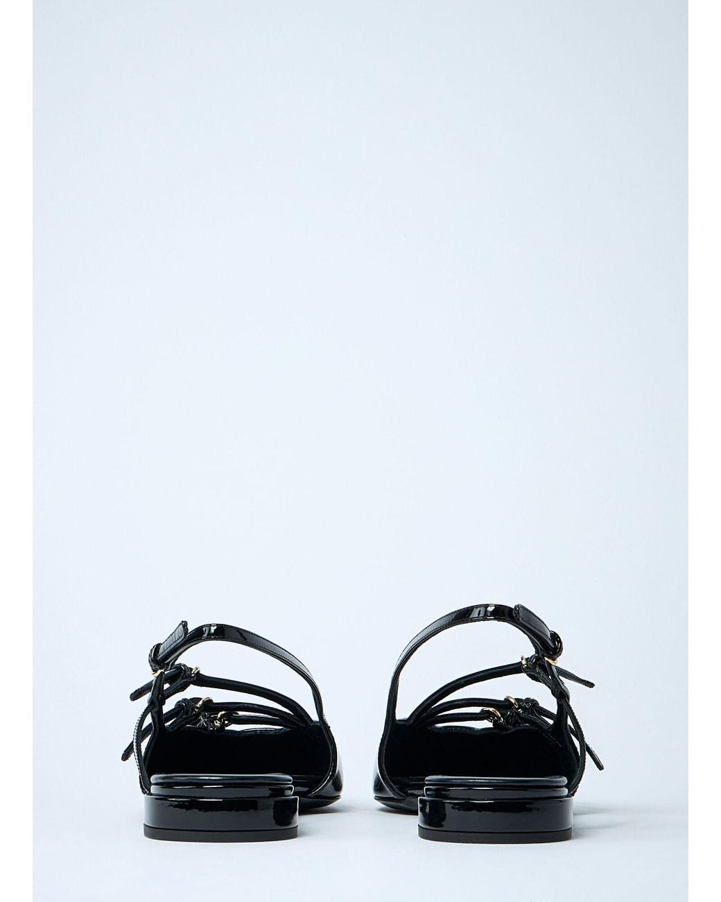 Miu Miu White Patent Leather Slingback Ballerina Flats