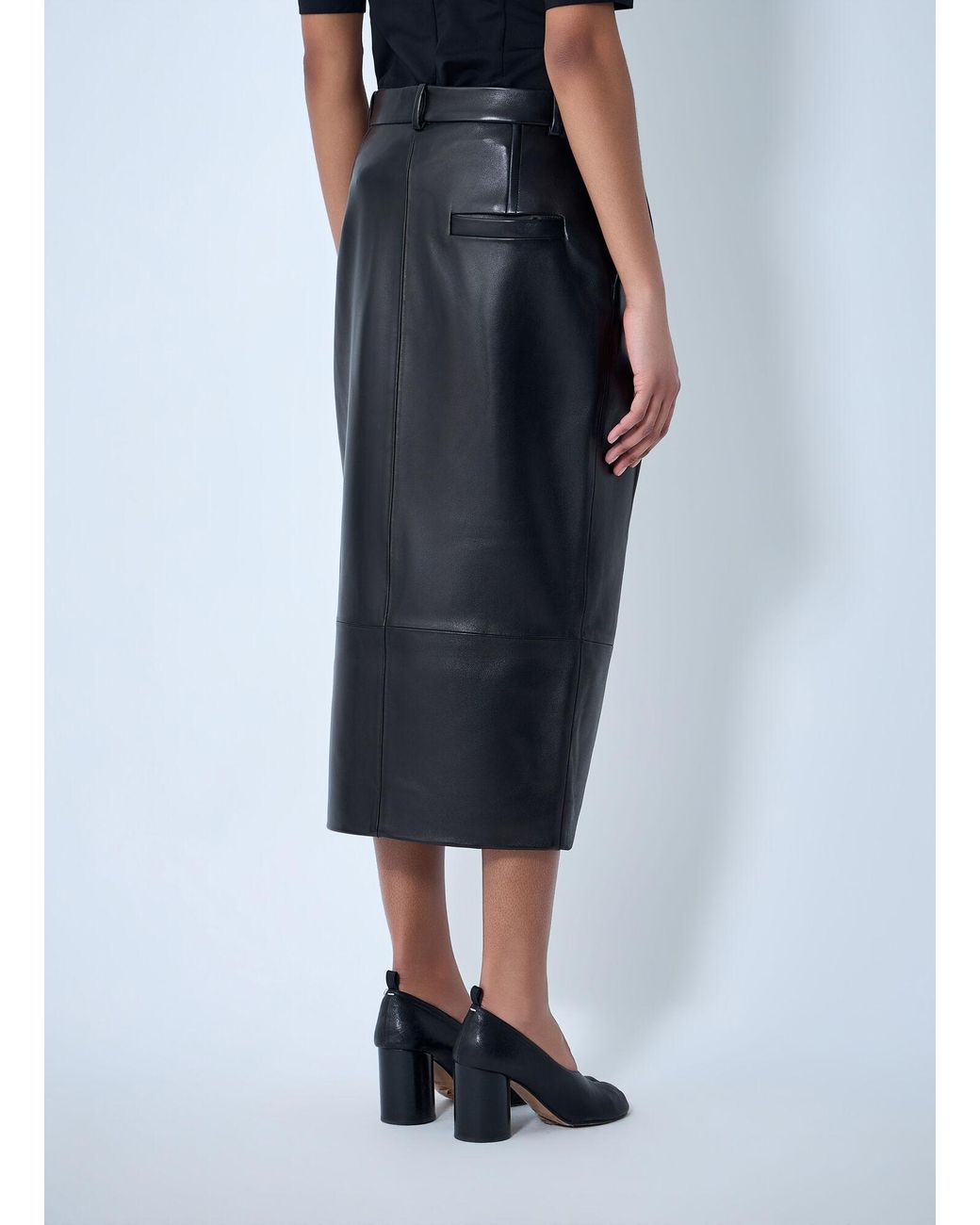 Khaite Blue Anden Midi Skirt