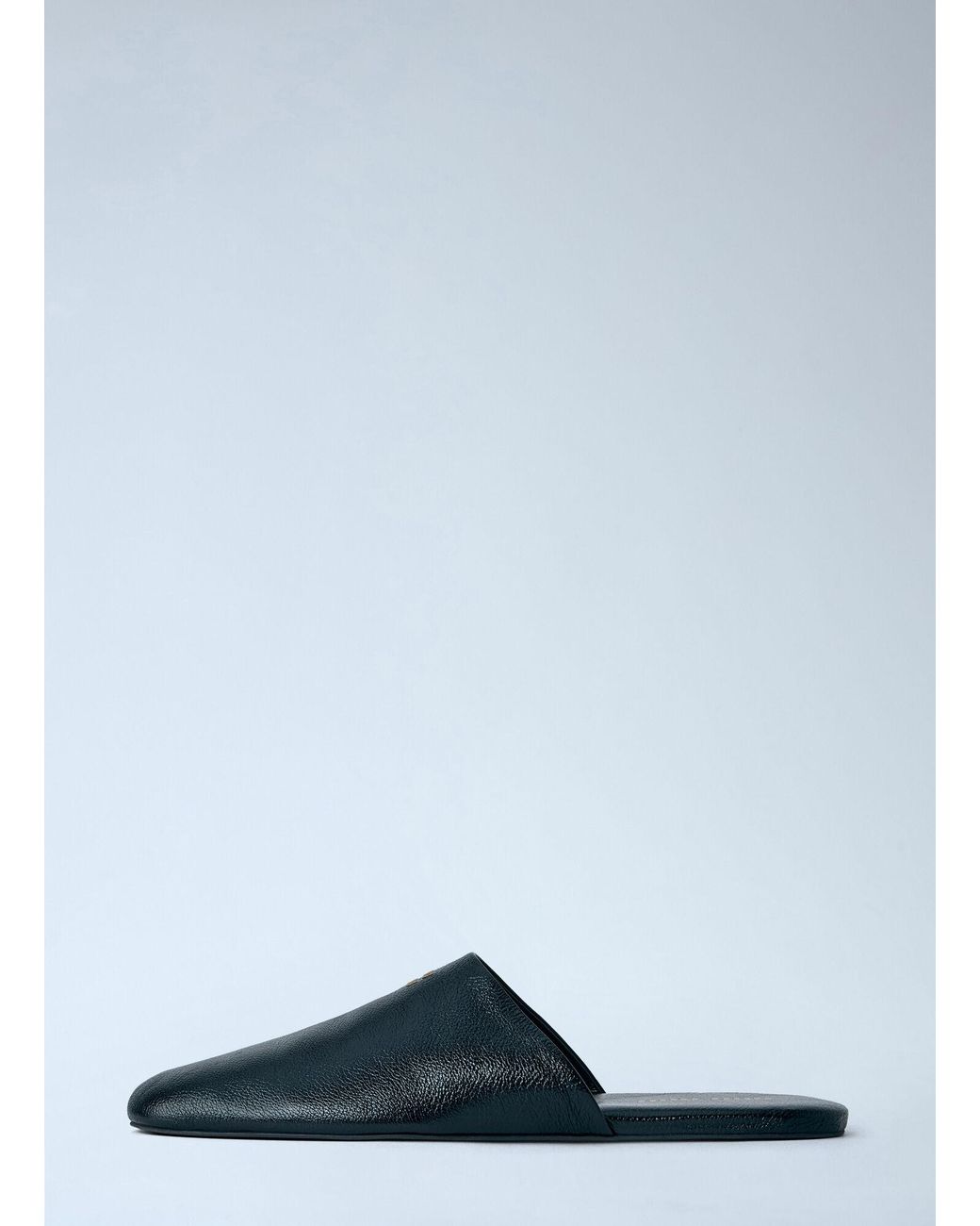 Miu Miu Black Leather Slippers
