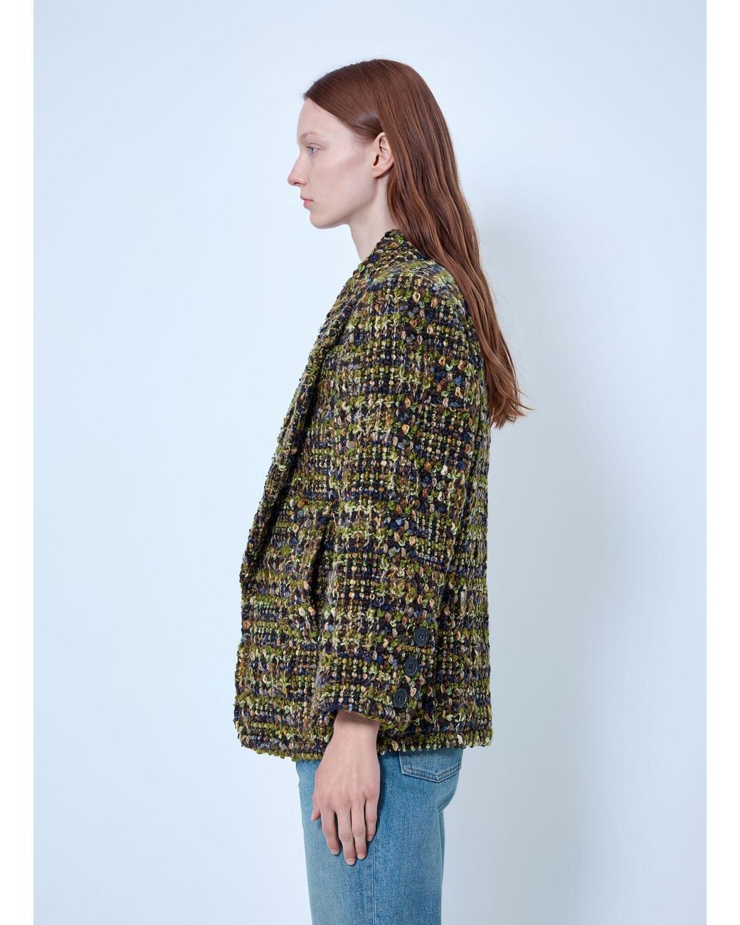 Saint Laurent Gray Single-Breasted Jacket