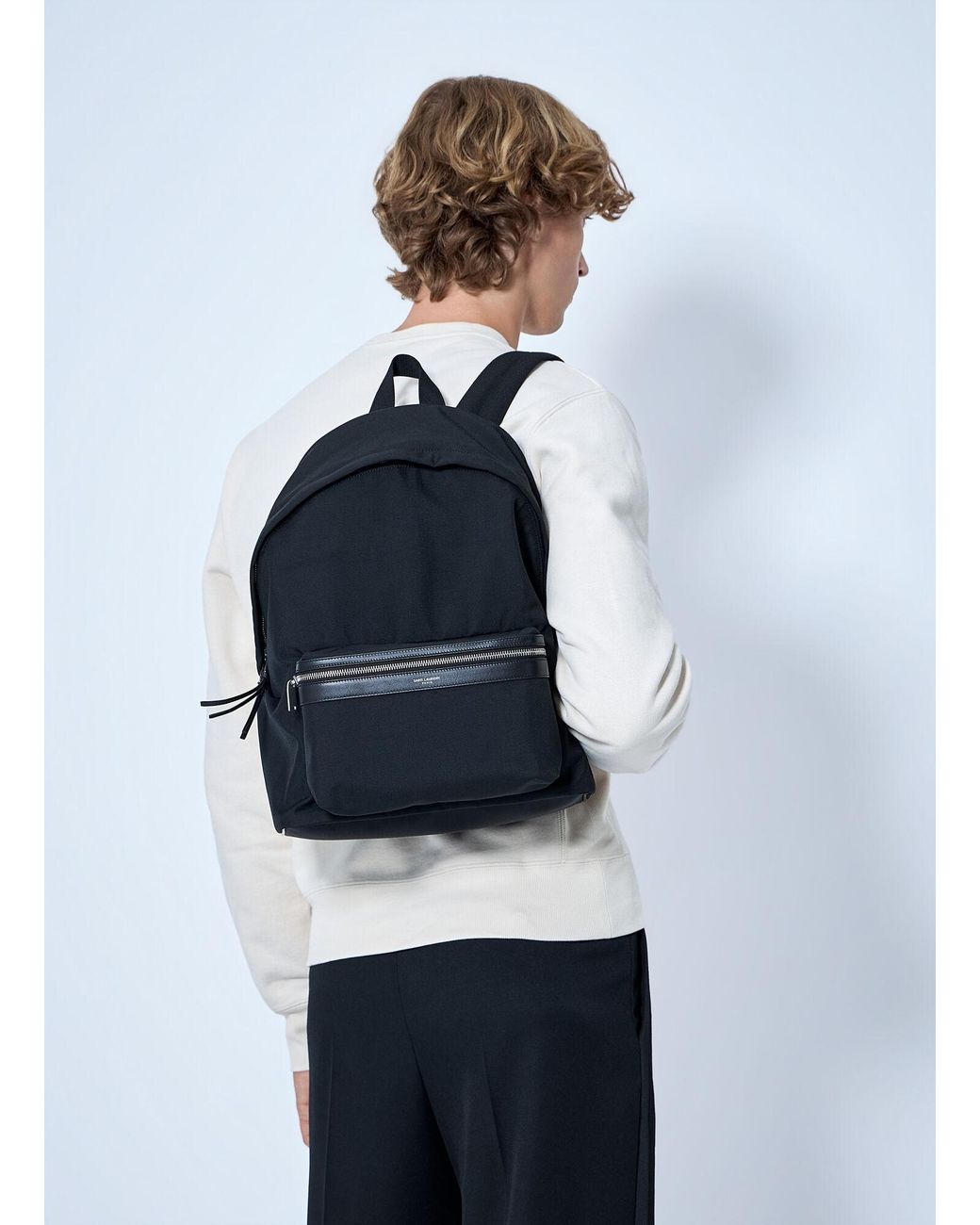 Saint Laurent Blue City Backpack for men