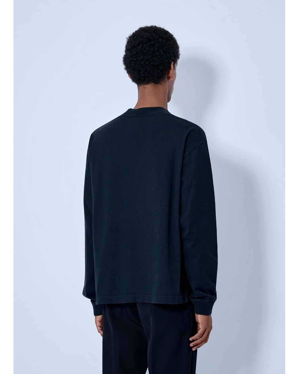 Prada Blue Crewneck Long Sleeve Sweatshirt for men