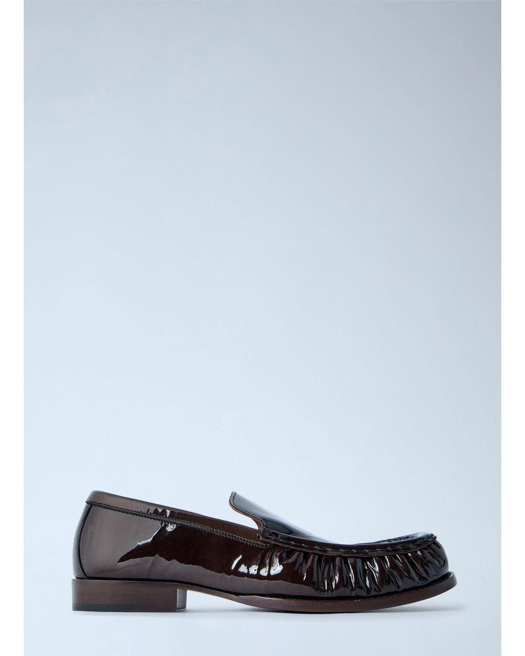 Dries Van Noten White Patent Leather Loafers