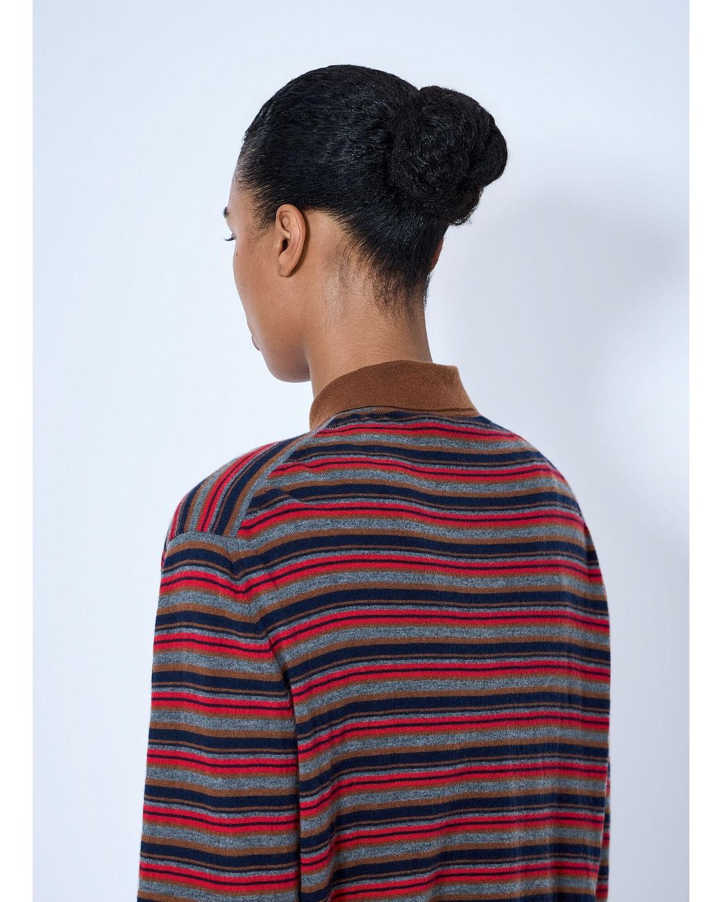 Prada Red Striped Polo Sweater