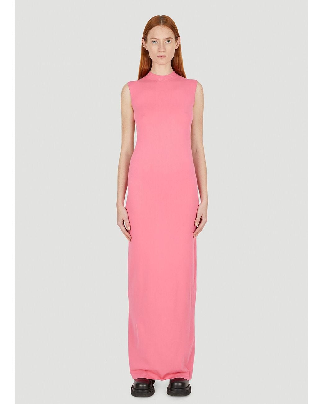 Sportmax Pink Calcio Open Back Maxi Dress