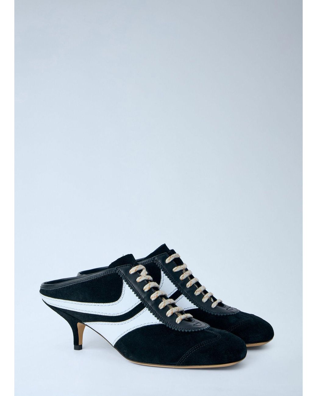 Dries Van Noten Blue Lace-Up Mule Heels