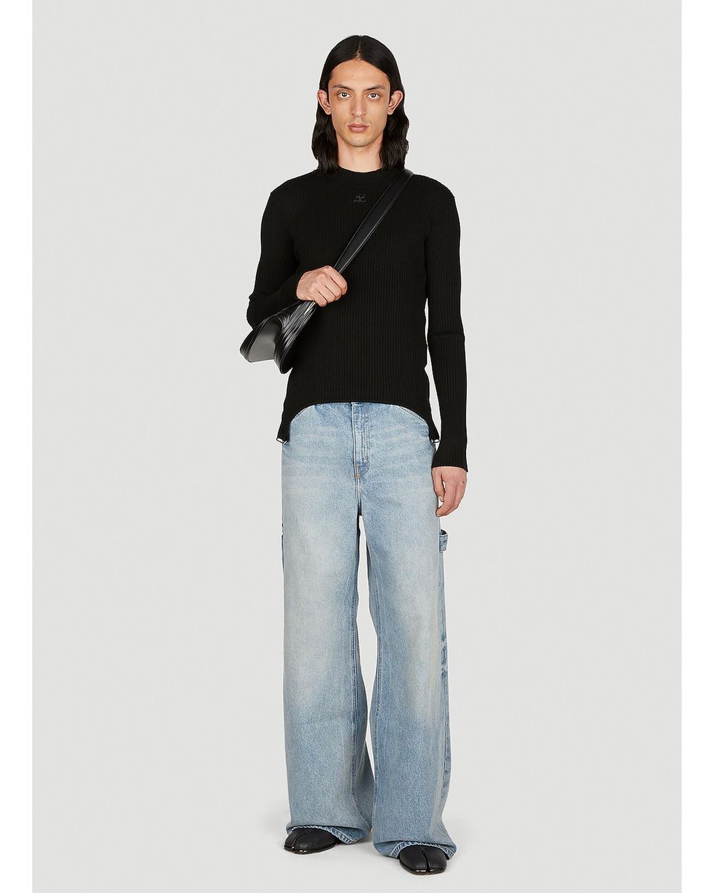Courreges Dirty Blue Baggy Jeans for Men | Lyst