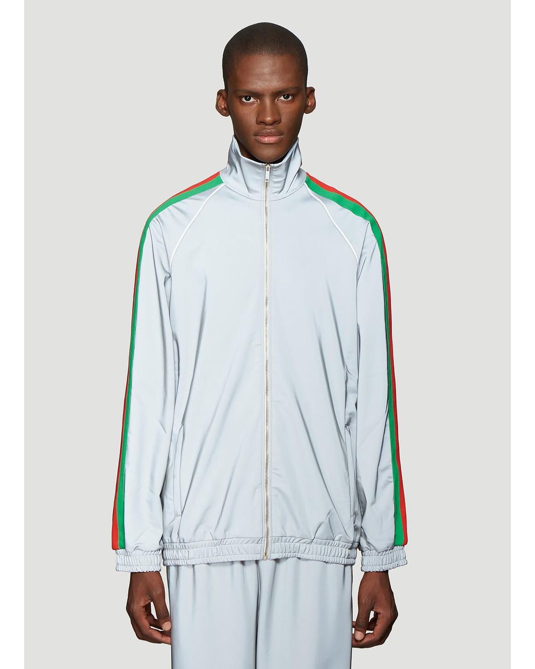 Gucci Synthetic Reflective Track Jacket In Grey in Gray for Men - Lyst