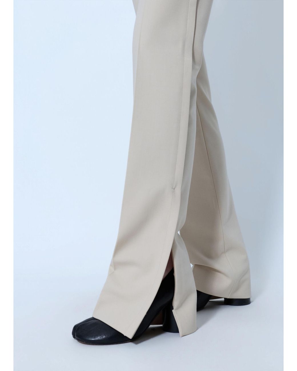 Sportmax Blue Tailored Wool Grain-De-Poudre Trousers