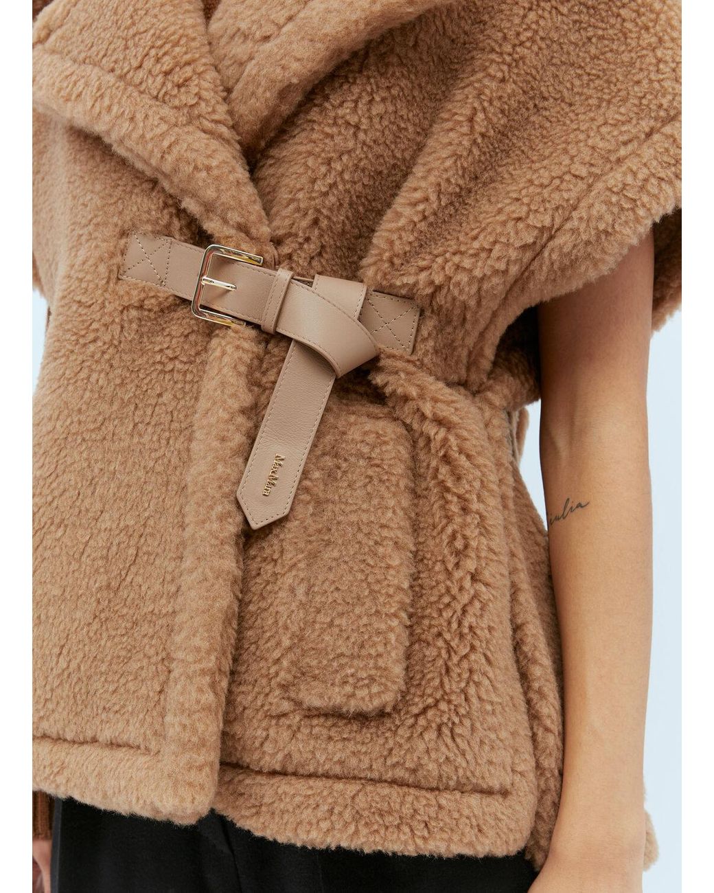 max-mara-Camel-Teddy-Gilet-