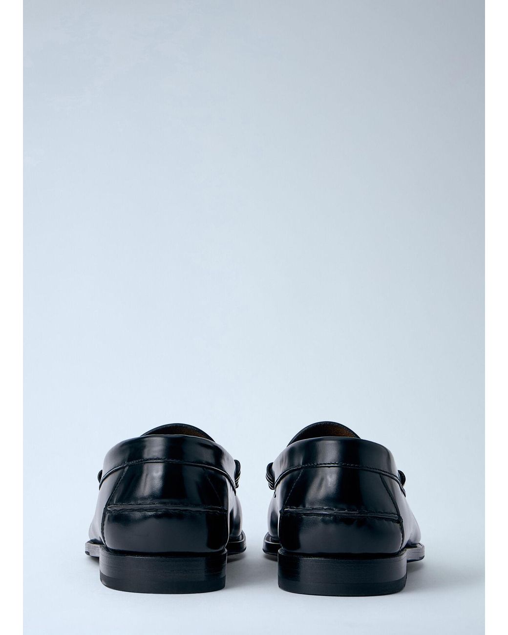 Prada Black Leather Loafers for men