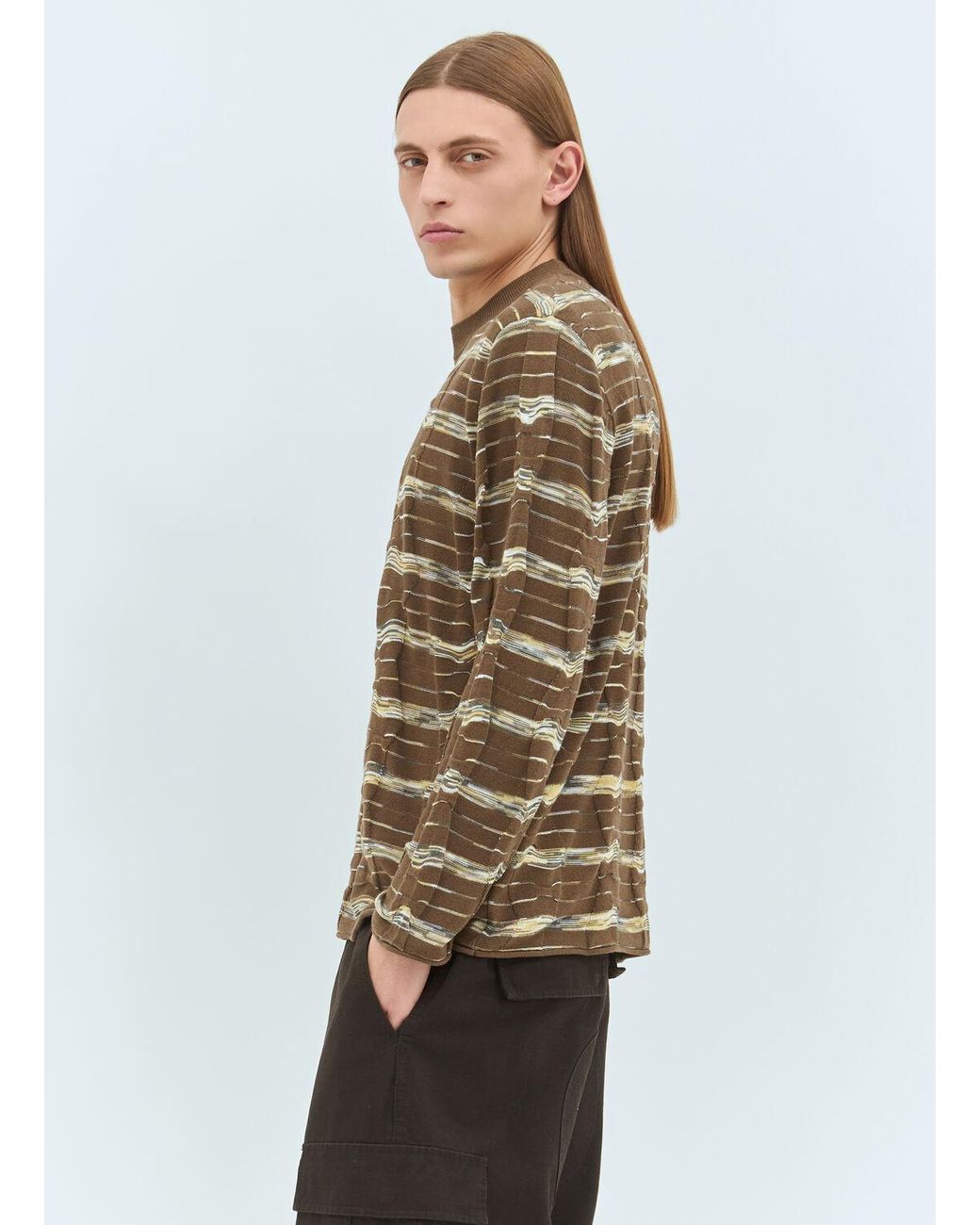 Brain Dead Brown Space-Dye Sweater for men