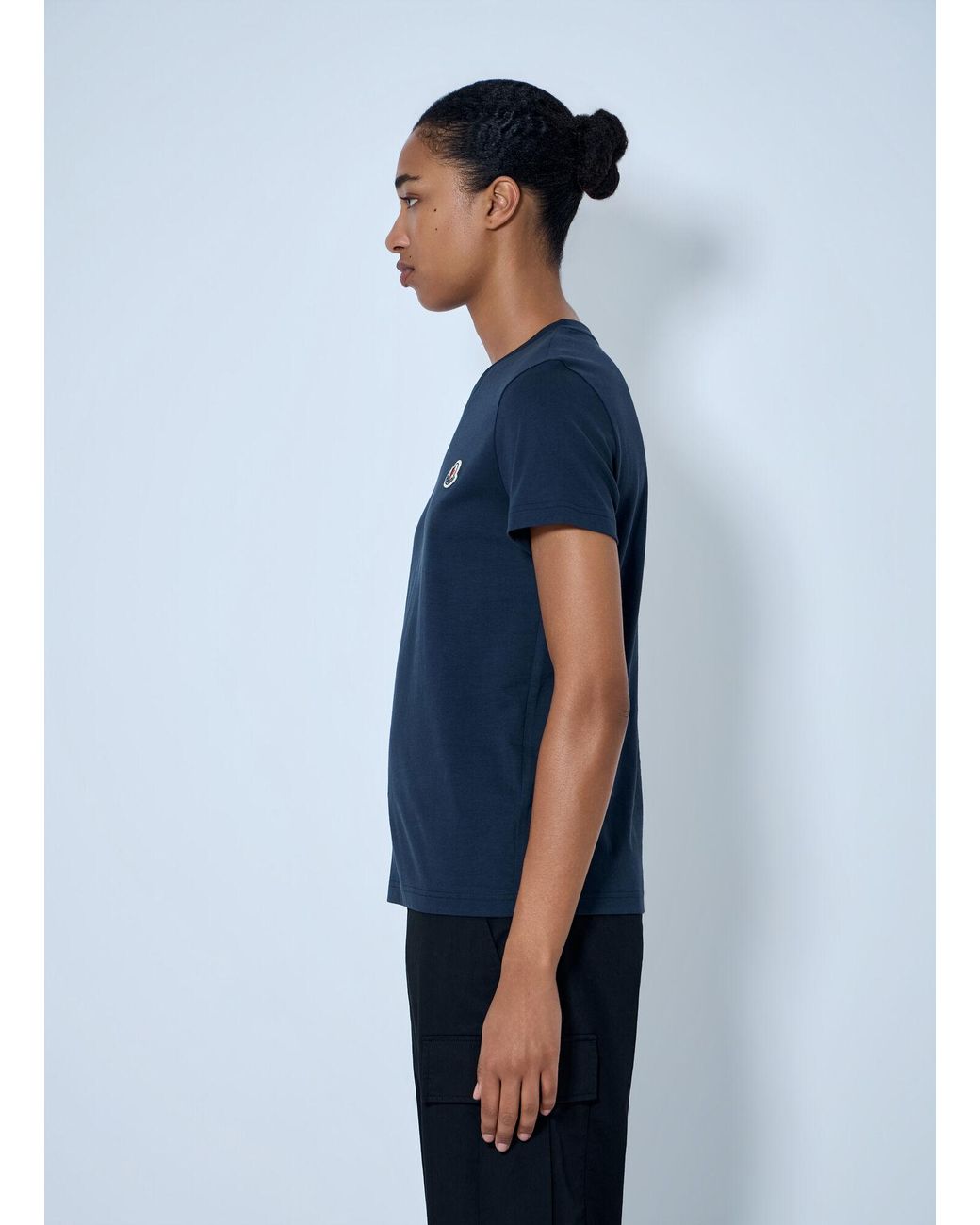 Moncler Blue Pack Of Three Logo Motif T-Shirt