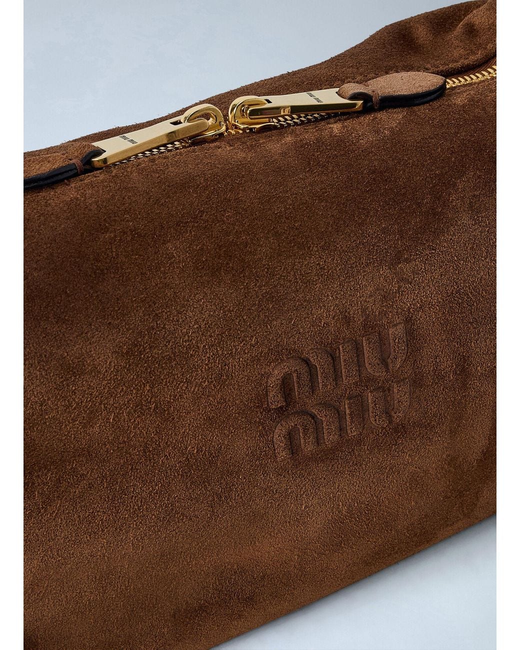 Miu Miu Brown Spirit Suede Bag