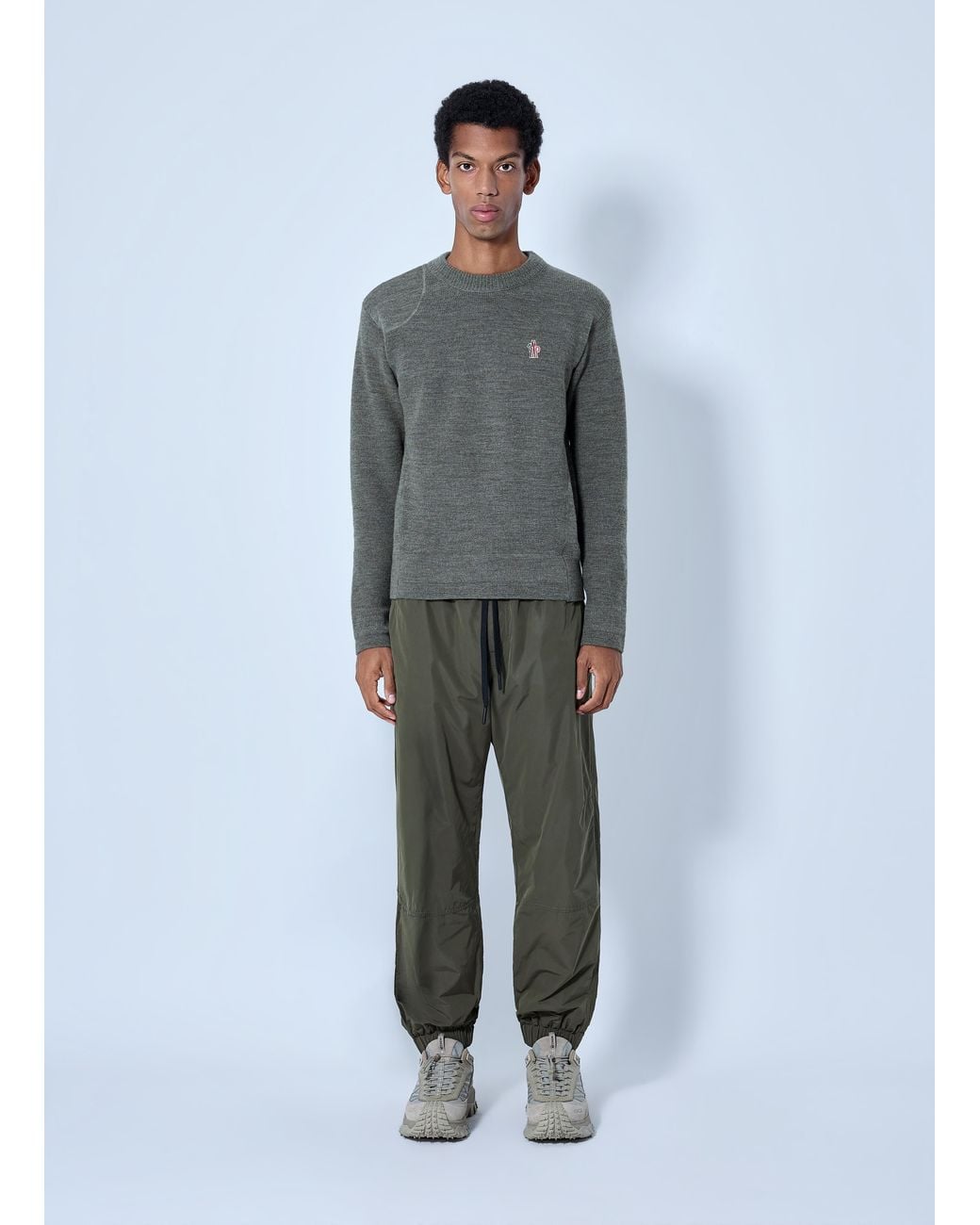 Moncler Green Technical Drawstring Jogger Pants for men