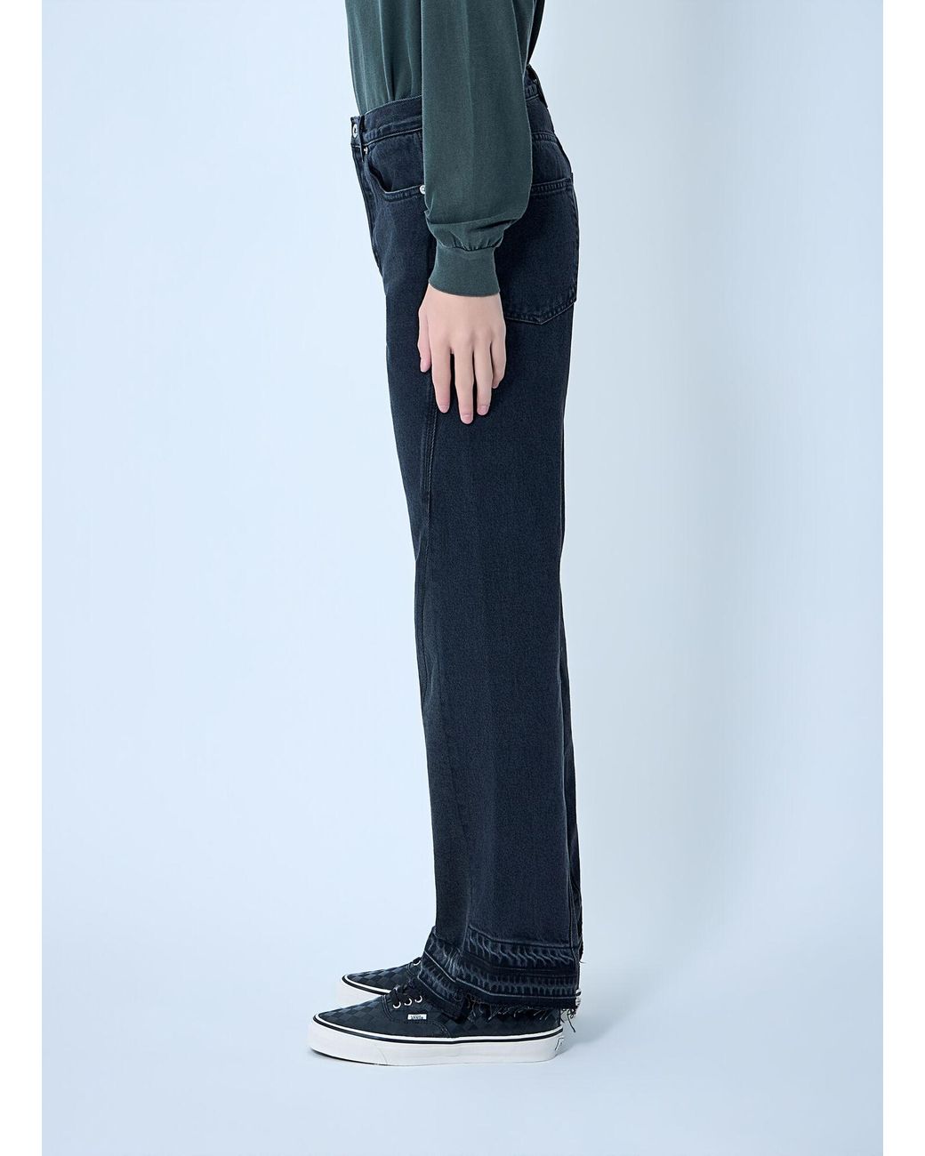GALLERY DEPT. Blue Twisted Wide Leg Jeans for men