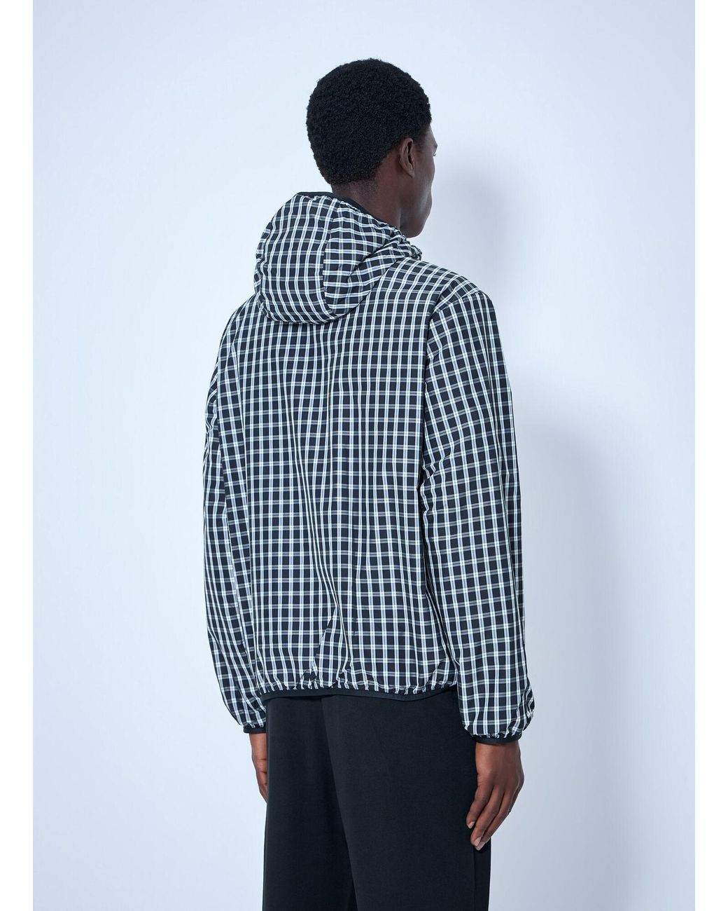 Moncler Blue Reversible Hooded Zip Jacket for men