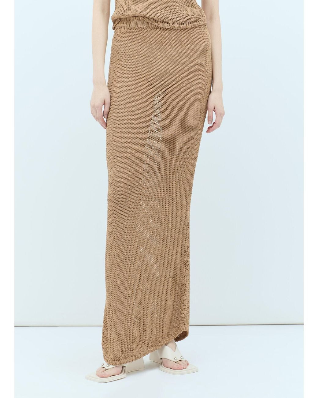 AYA MUSE Natural Atele Midi Skirt