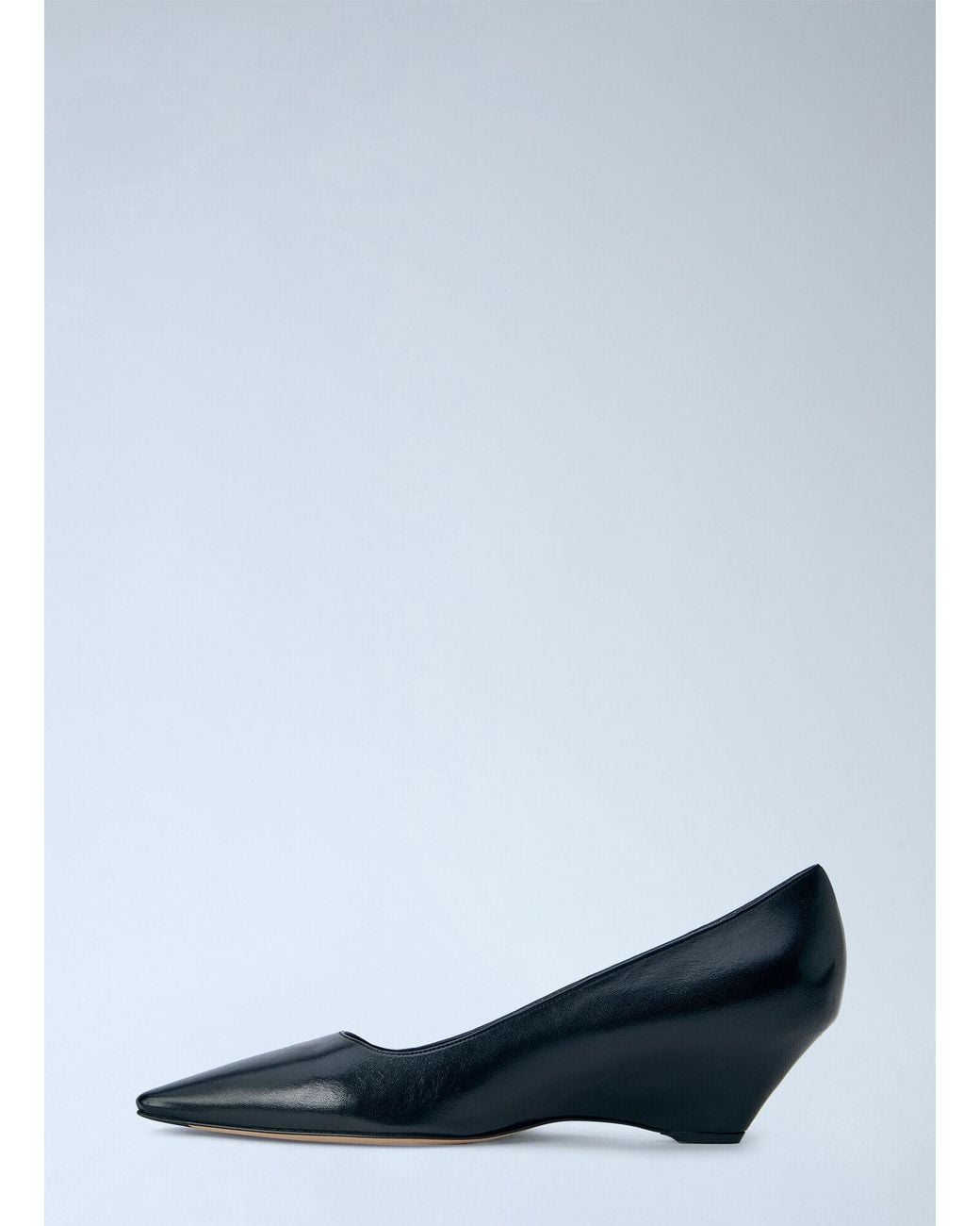 The Row Blue Liisa Wedge Heels
