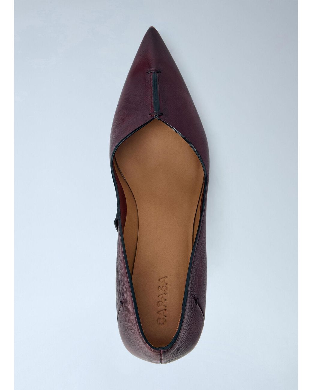 CAPASA MILANO Red Leather Pointed-toe Pumps