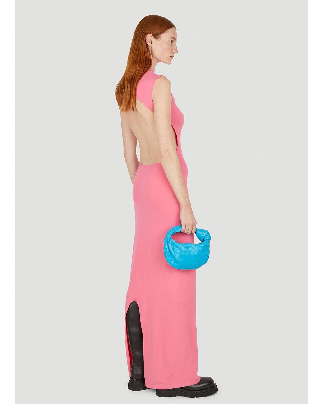 Sportmax Pink Calcio Open Back Maxi Dress