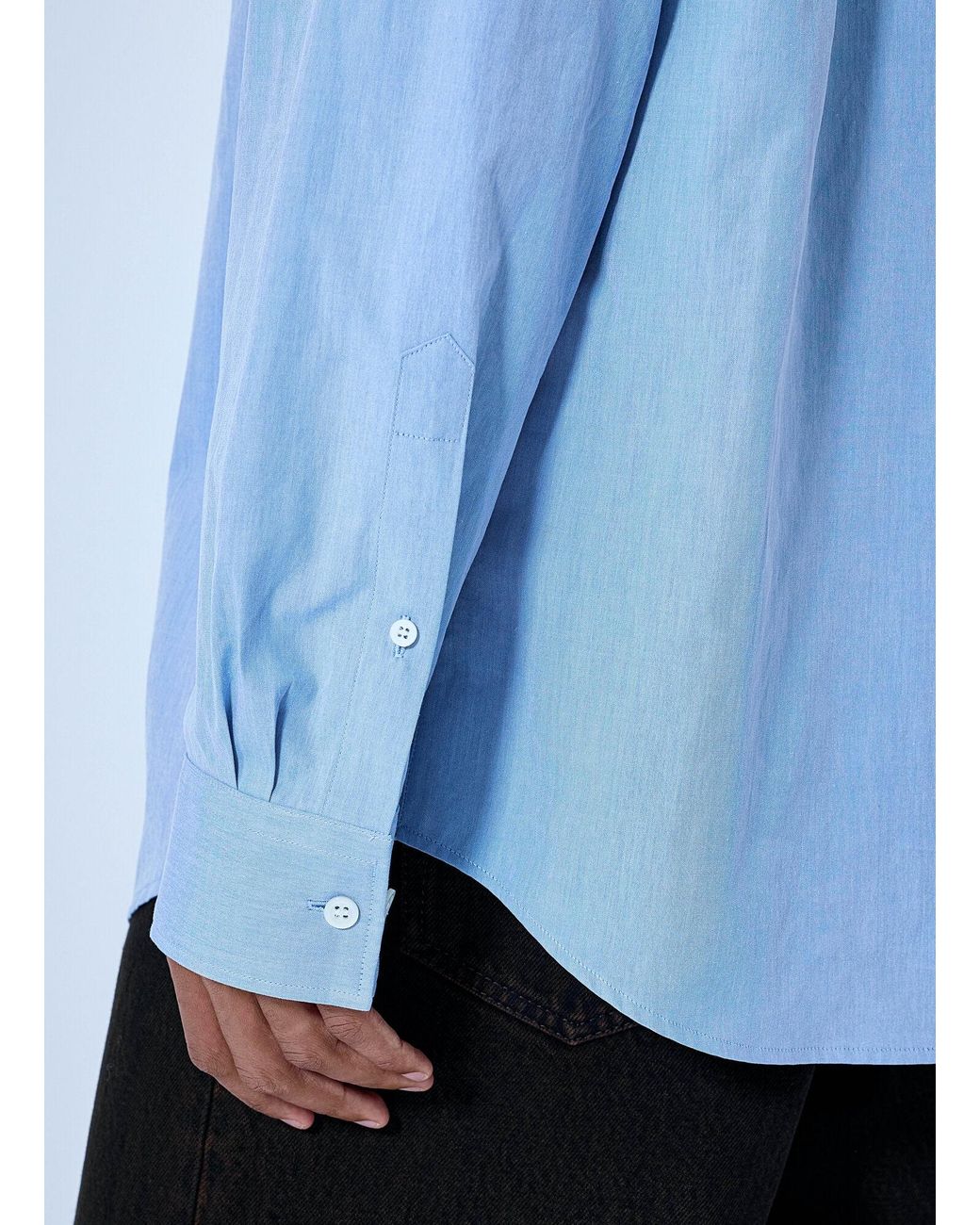 Dries Van Noten Blue Cilian Classic Cotton Shirt With Tie for men