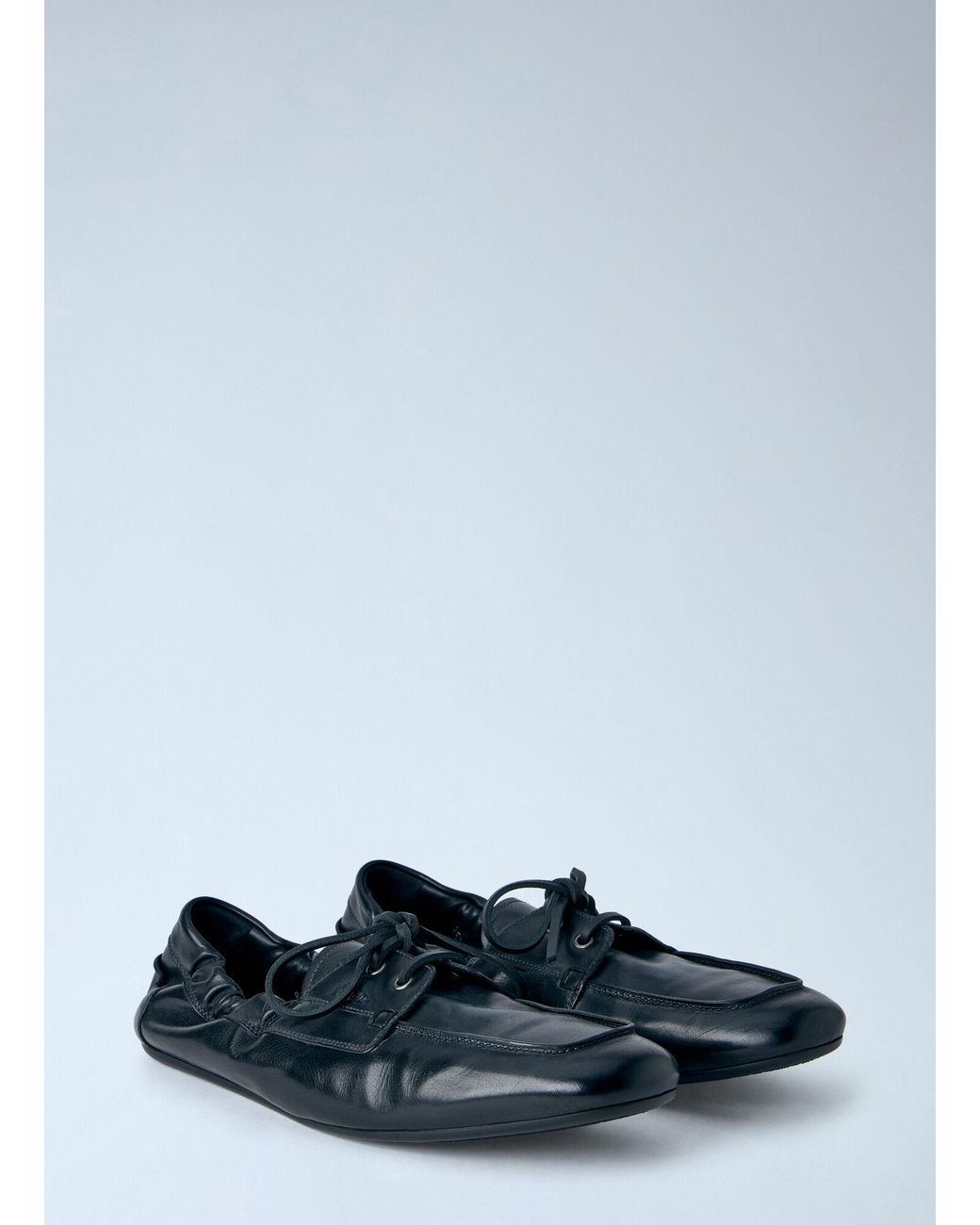 Prada Blue Leather Moccasins for men