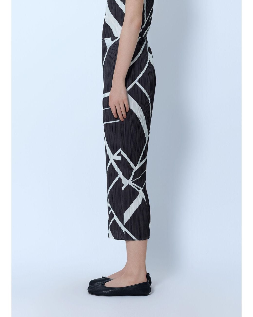Pleats Please Issey Miyake Blue Fold Line Skirt