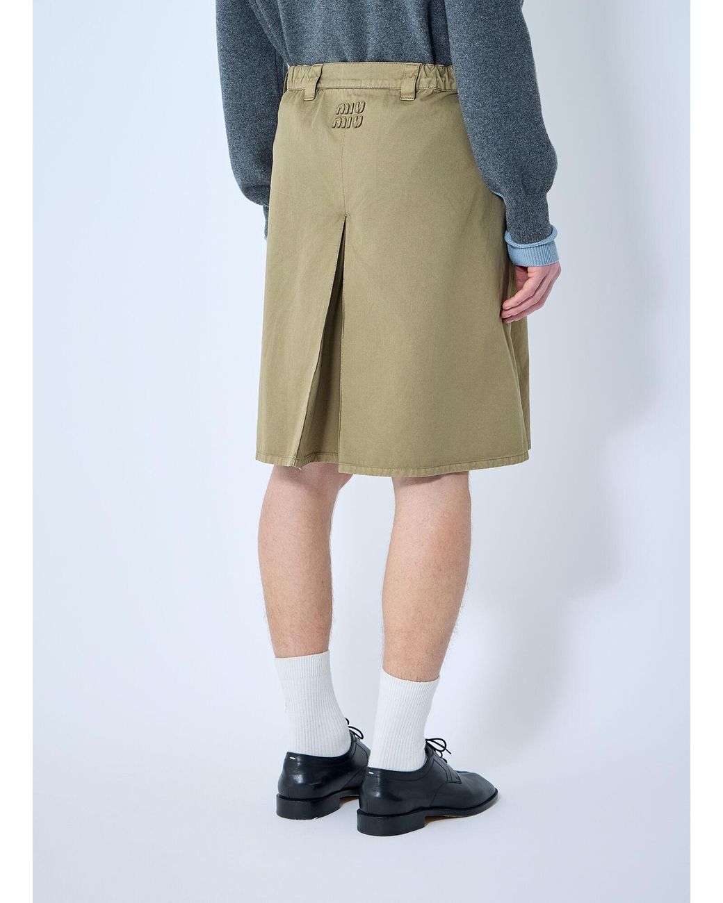Miu Miu Natural Garment-Dyed Skirt