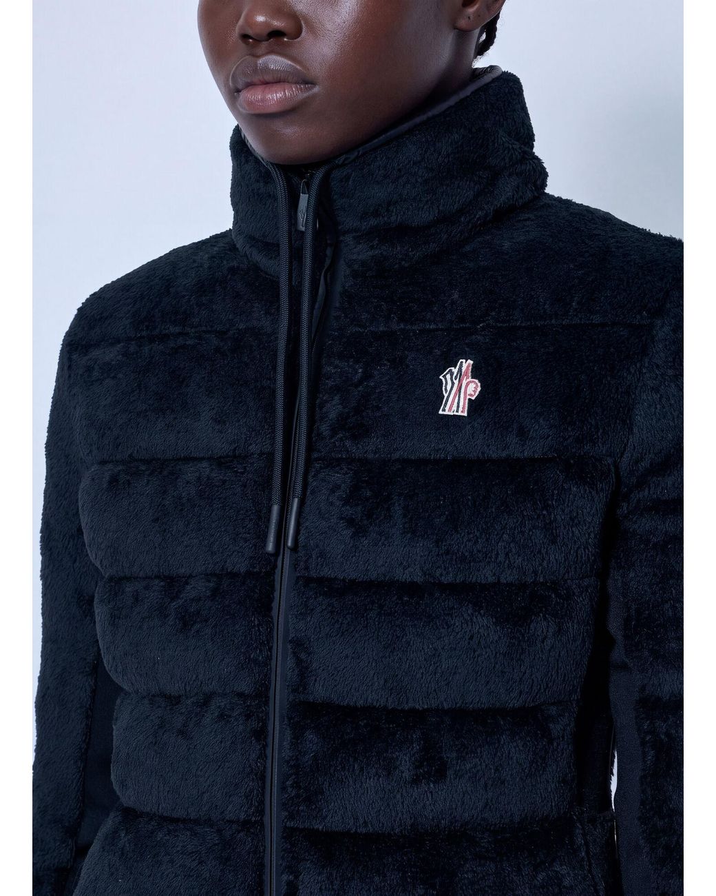 Moncler Blue Polartec Padded Zip-Up Sweatshirt