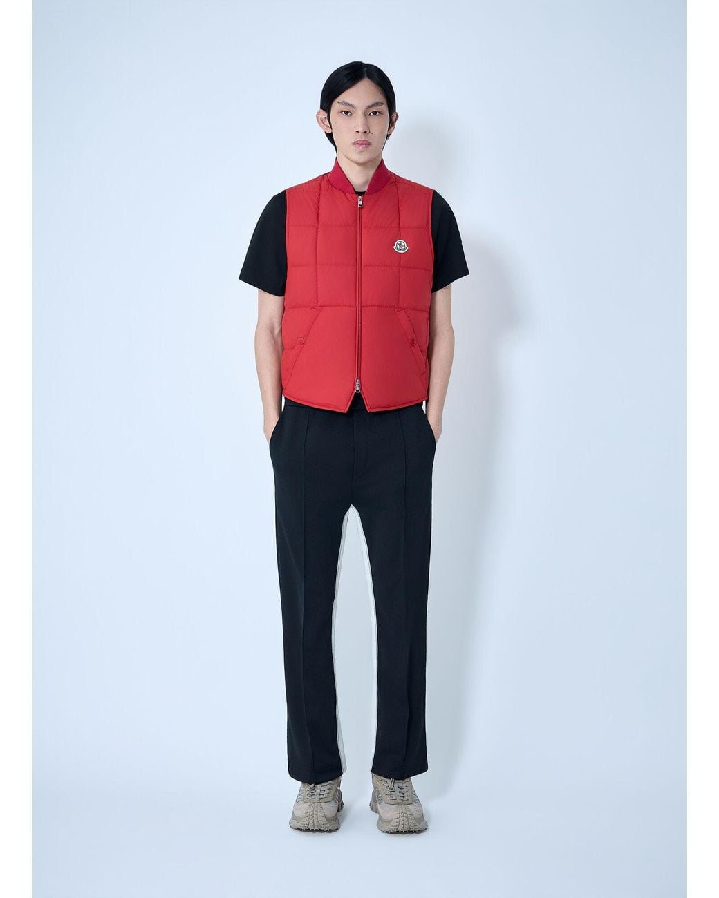 Moncler Red Elberton Padded Vest for men