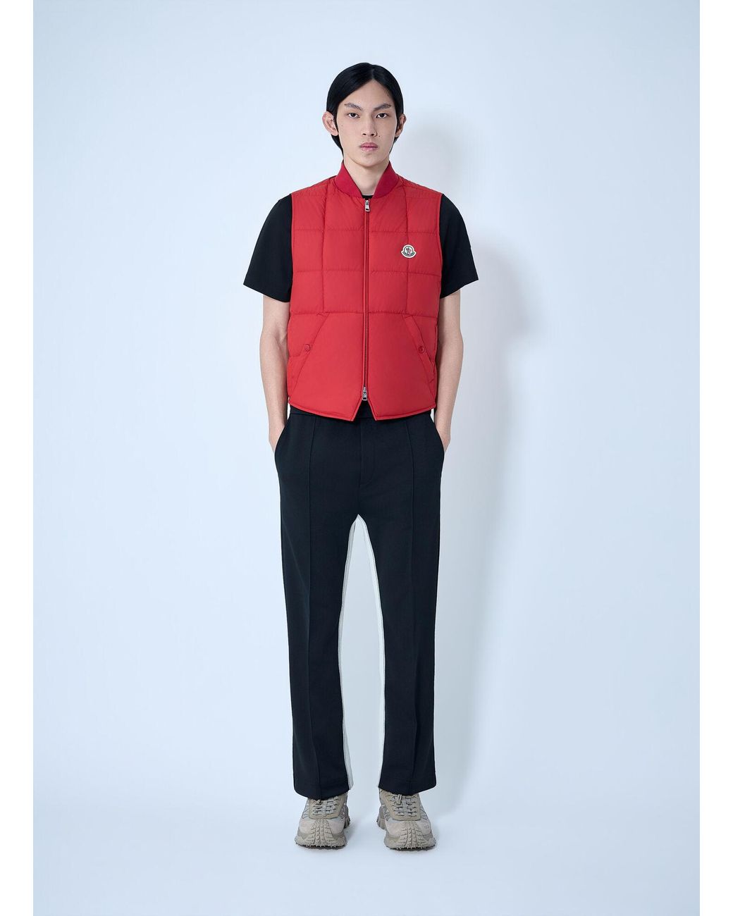 Moncler Red Elberton Padded Vest for men