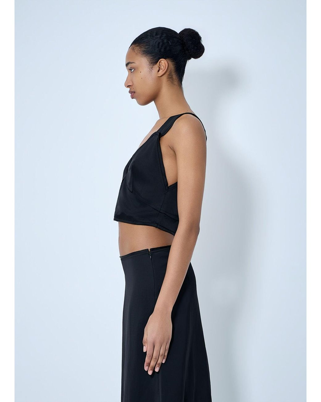 Totême Blue V-Neck Sleeveless Top