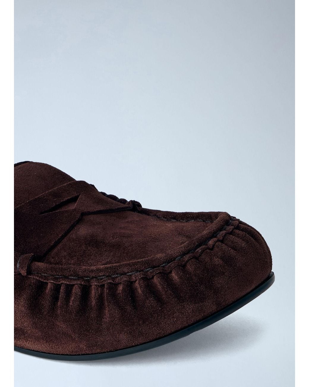 Acne White Suede Saddle Loafers for men