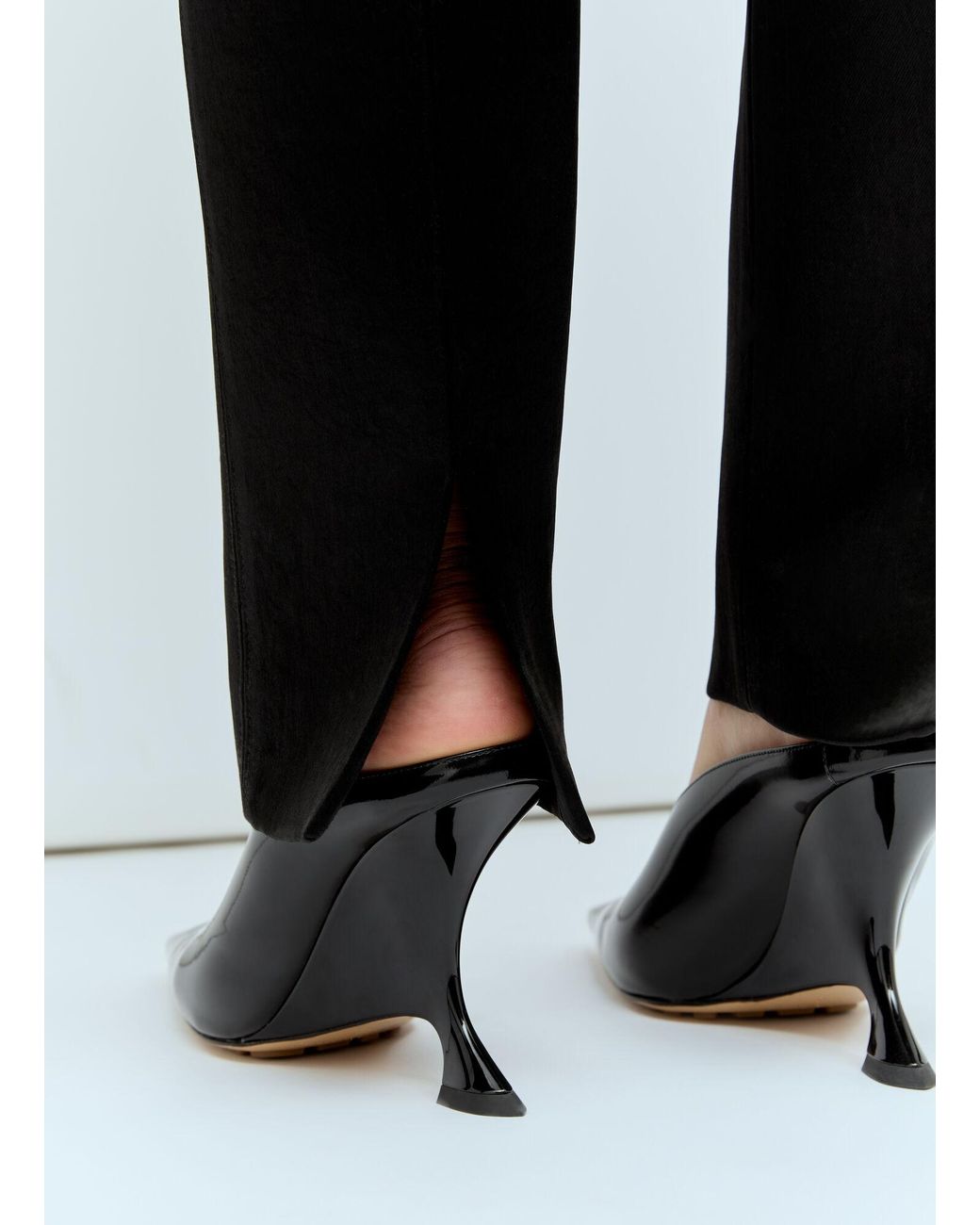 Sportmax Black Satin Tailored Pants
