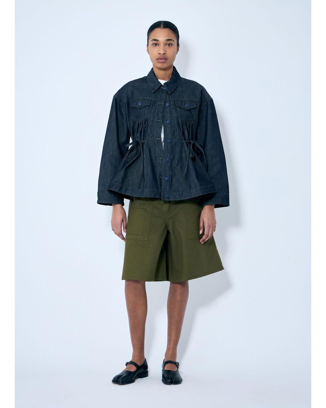 Cecilie Bahnsen Alice Denim Jacket in Blue | Lyst
