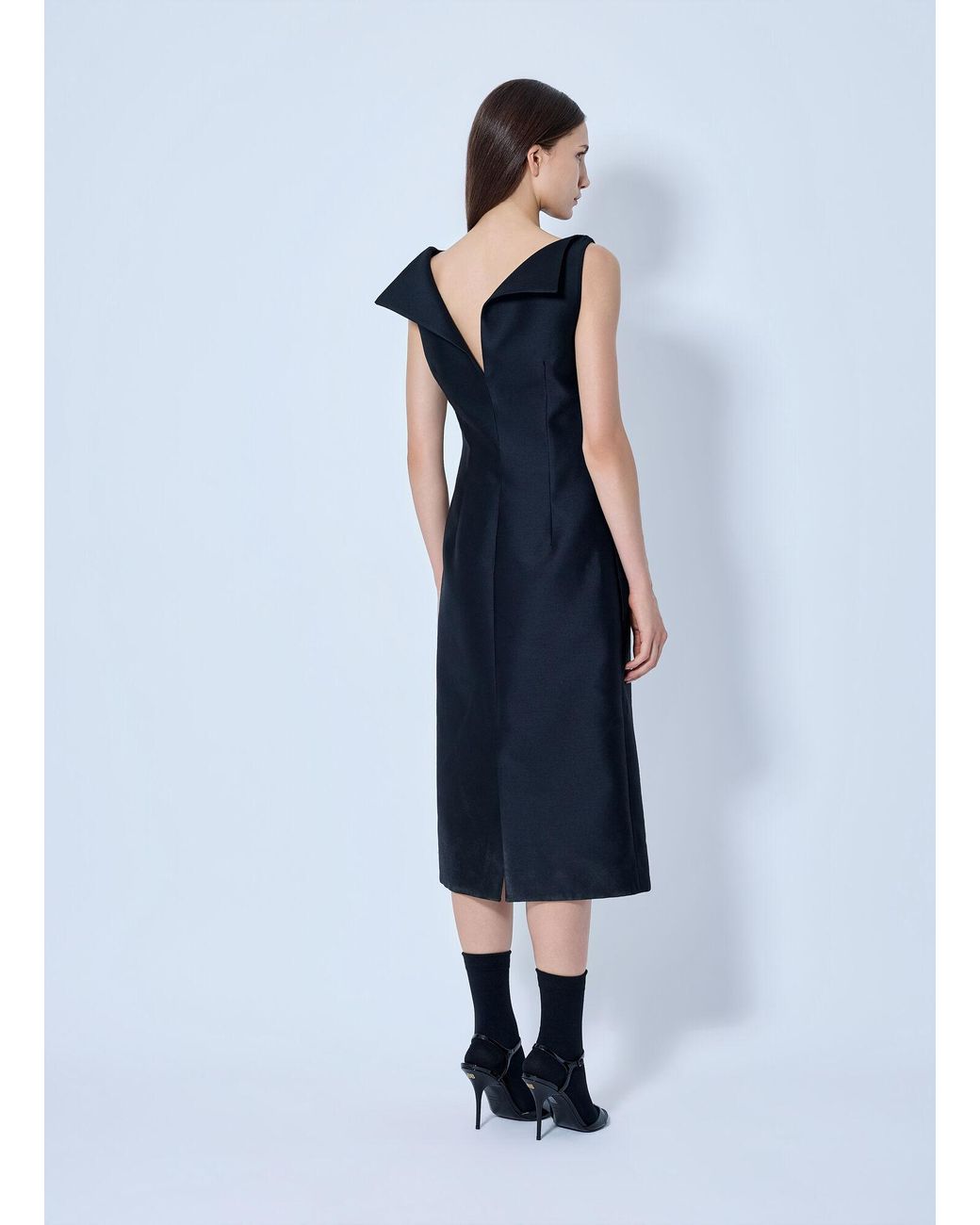 Balenciaga Blue Sleeveless Midi Dress