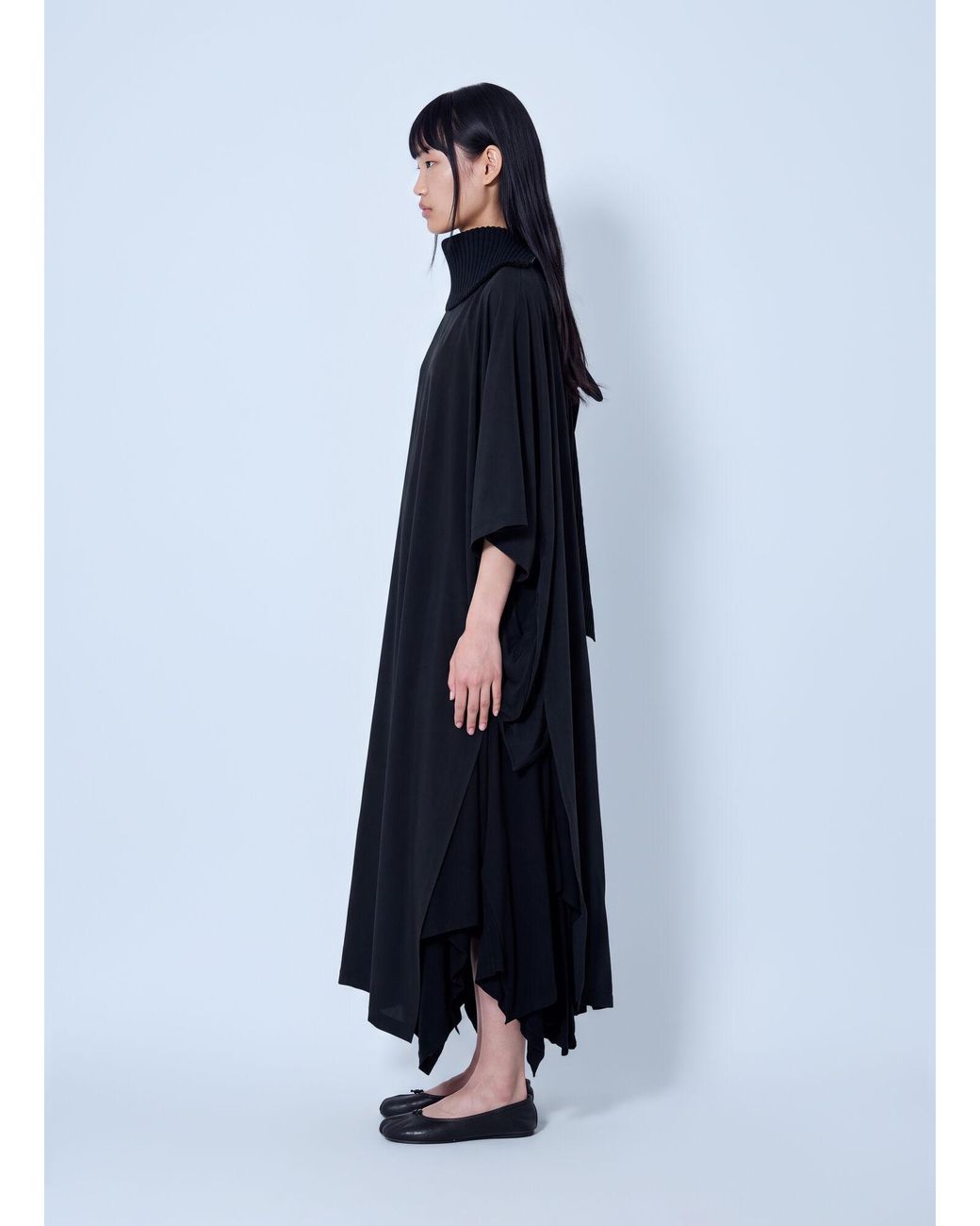 Yohji Yamamoto Blue Knit Combi Kimono Coat
