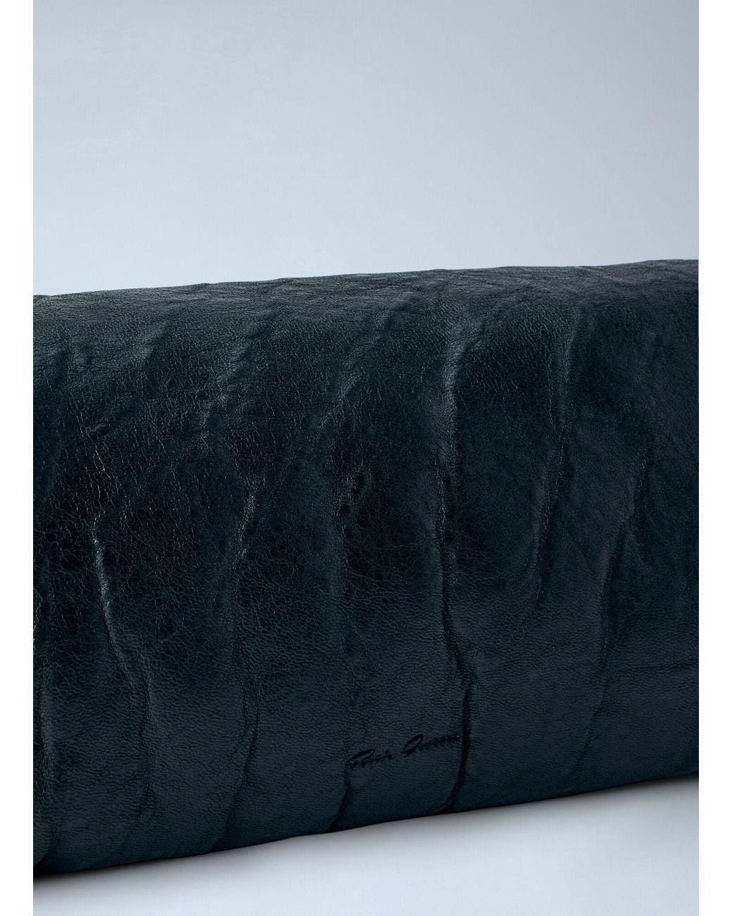 Rick Owens Blue Soft Leather Clutch