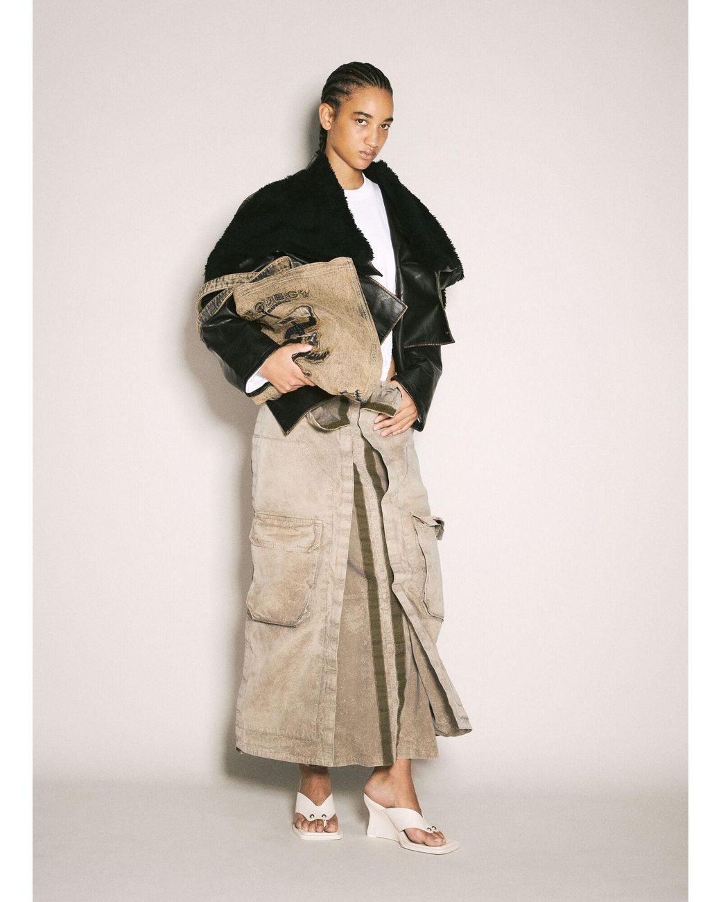 Y. Project Natural Y/Project Cargo Maxi Skirt