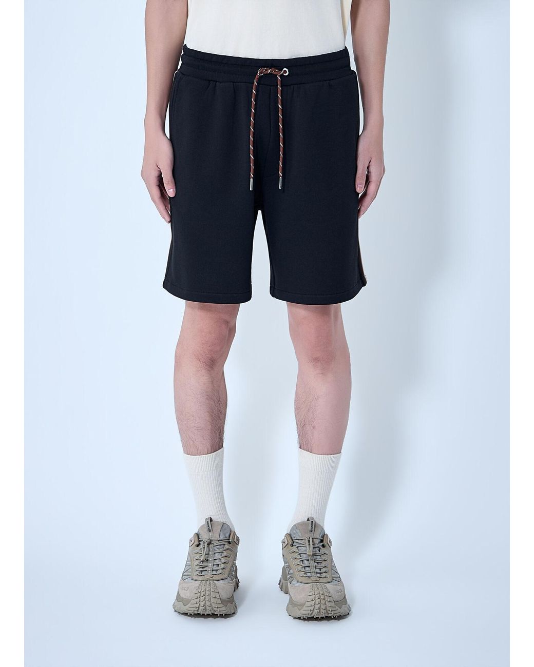 Moncler Blue Drawstring Jersey Shorts for men