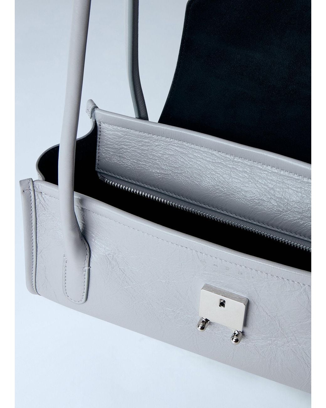 Marni White Trunkette Leather Shoulder Bag