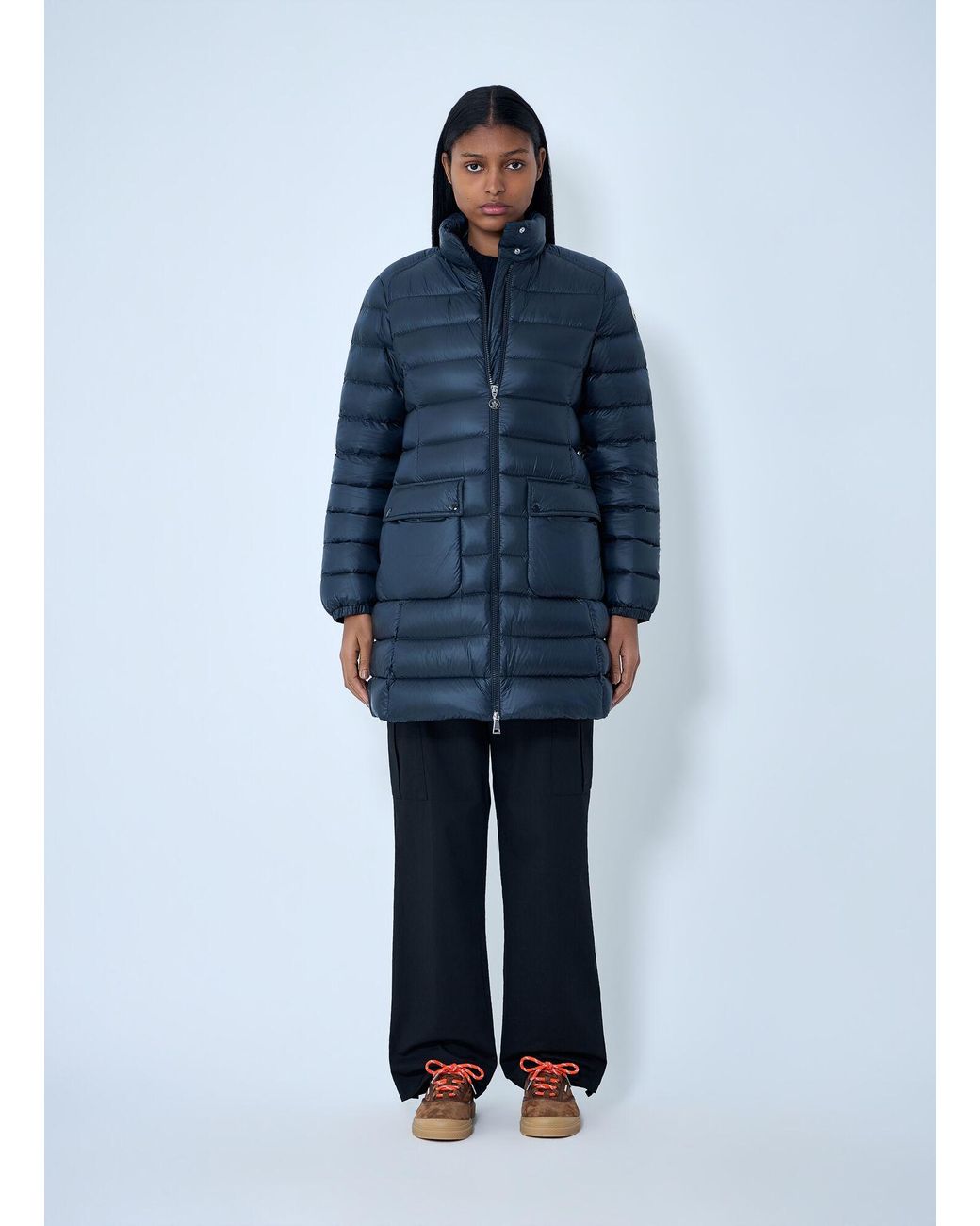 Moncler Blue Genet Long Coat